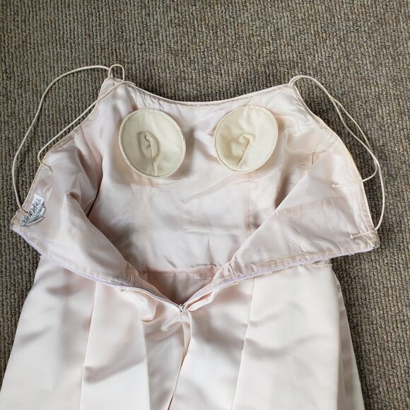 Vintage Bob Mackie Boutique Beaded Shell Pink Gown Dress Women's 10 - Picture 12 of 16